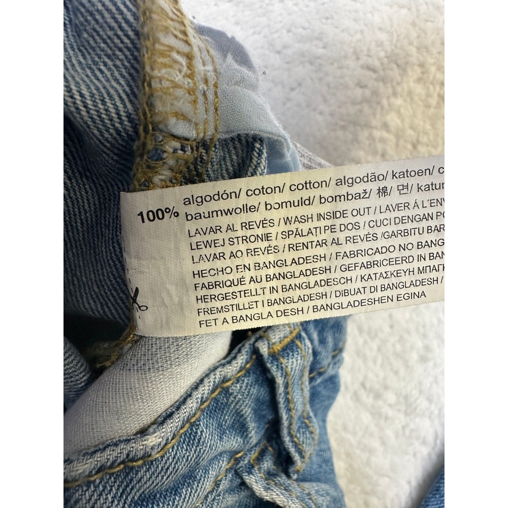 ZARA Kids Jeans Blue Distressed Denim Straight Leg Raw Hem Size 9 - Picture 6 of 6